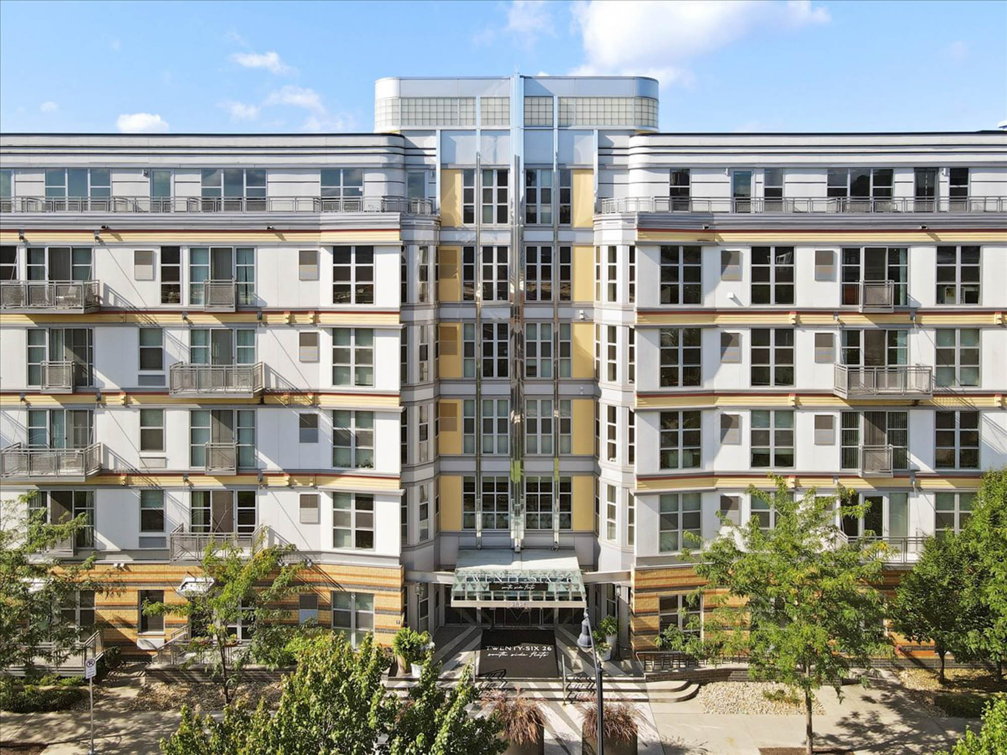 The exterior of 2626 South Side Flats apartments in Pittsburg, Pennsylvania.