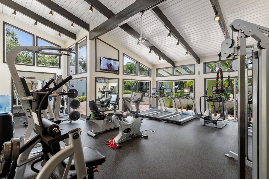 Fitness center with cardio and weight machines