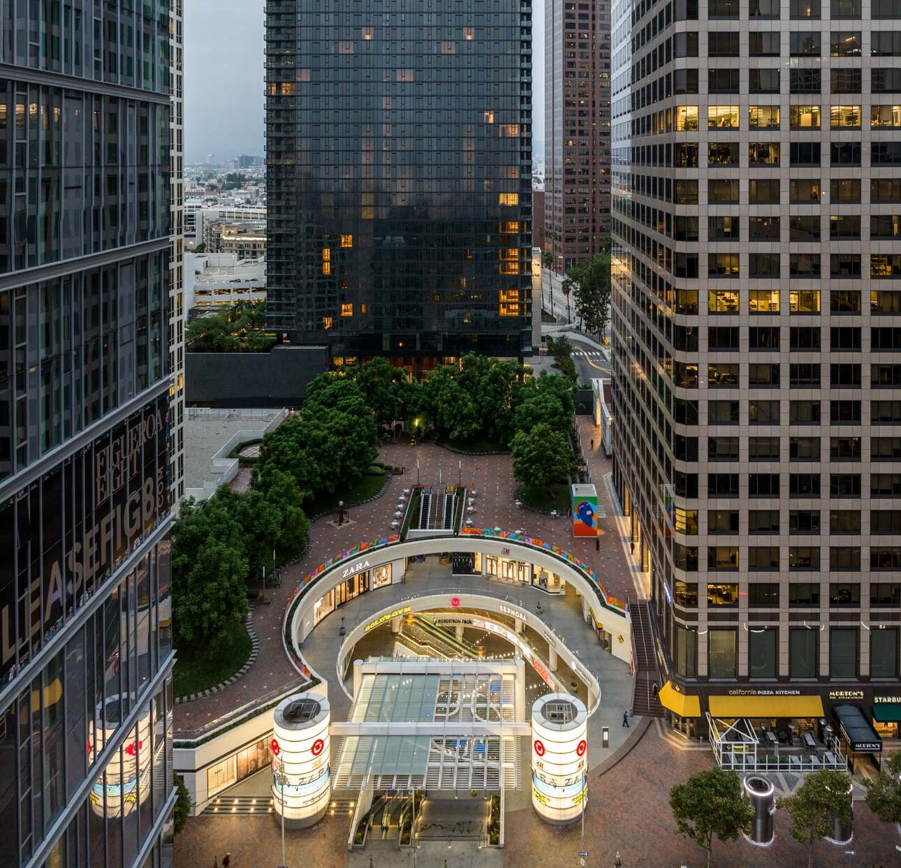 The exterior of Beaudry apartments in downtown Los Angeles.