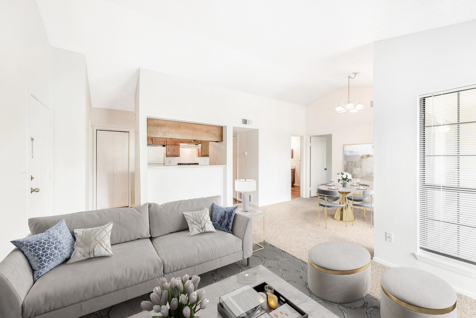 A living space at Canyon Chase apartments in Westminster, CO.