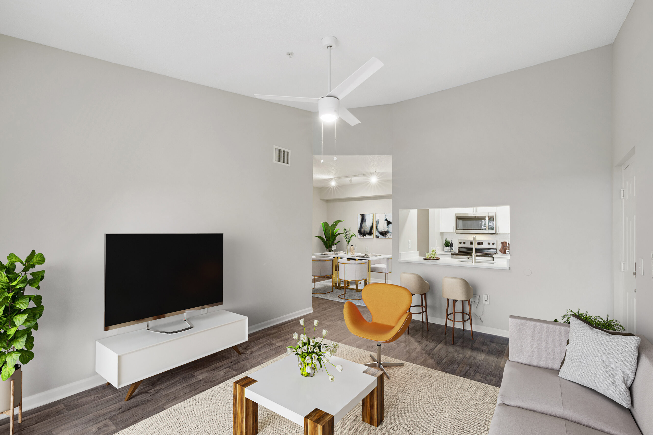 Bright, spacious living room