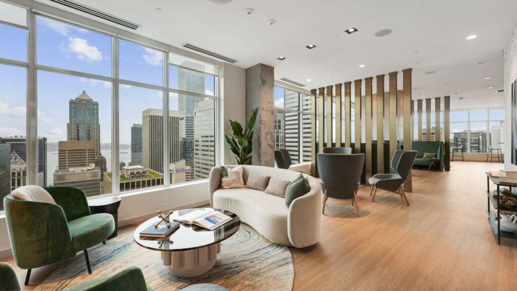 The sky lounge at Cielo apartments in downtown Seattle.