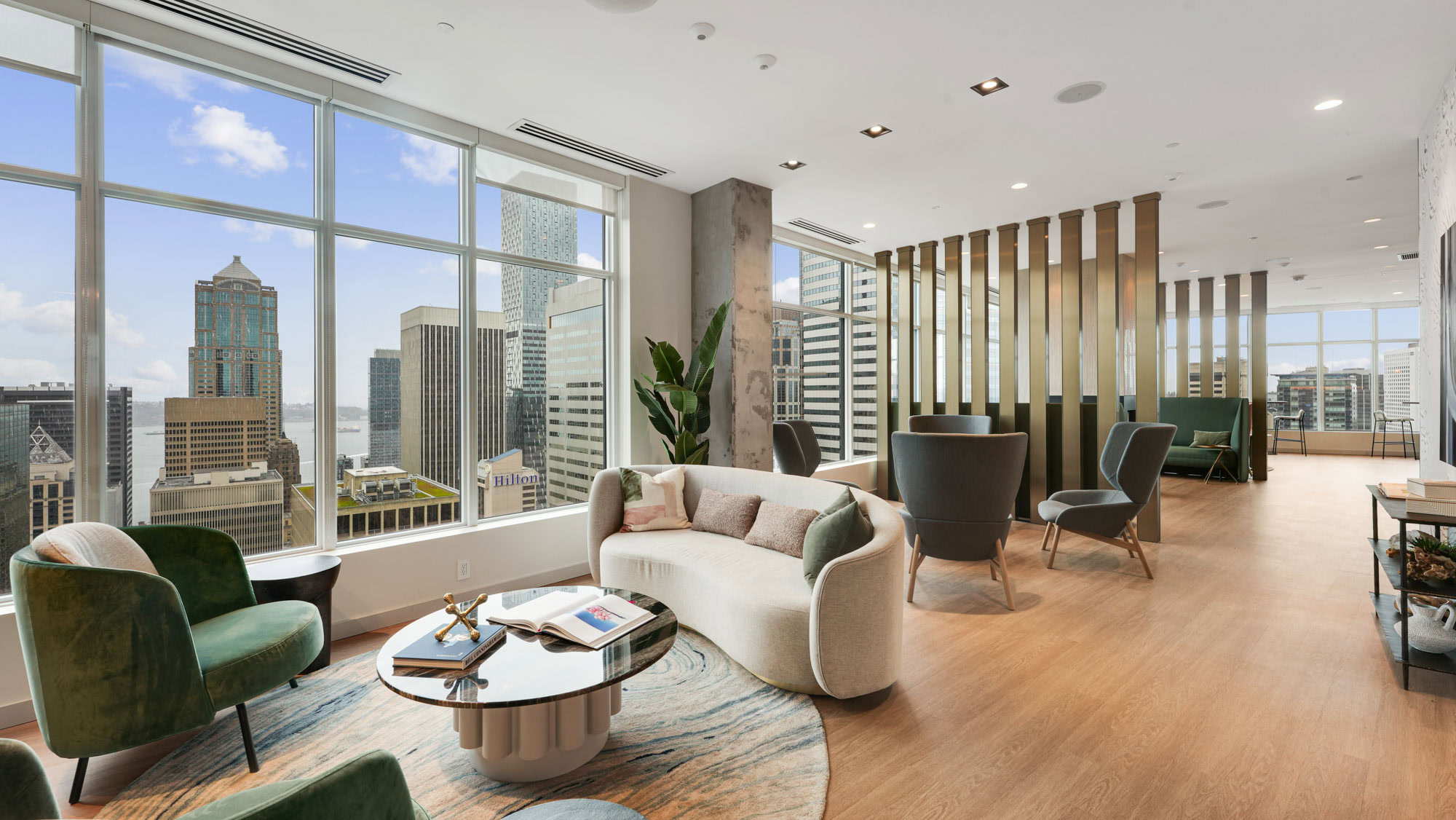 The sky lounge at Cielo apartments in downtown Seattle.