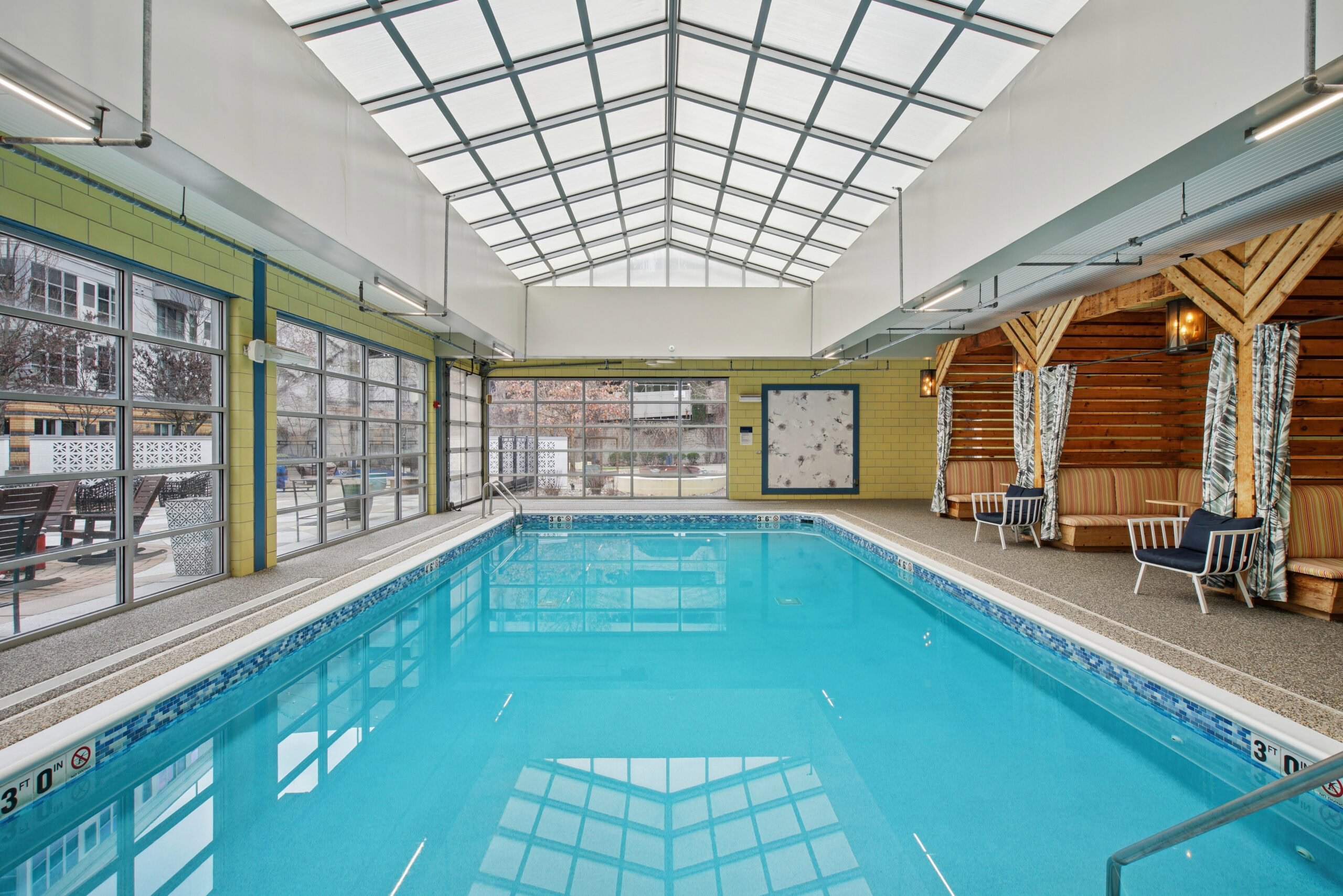 Indoor/outdoor pool with sundeck