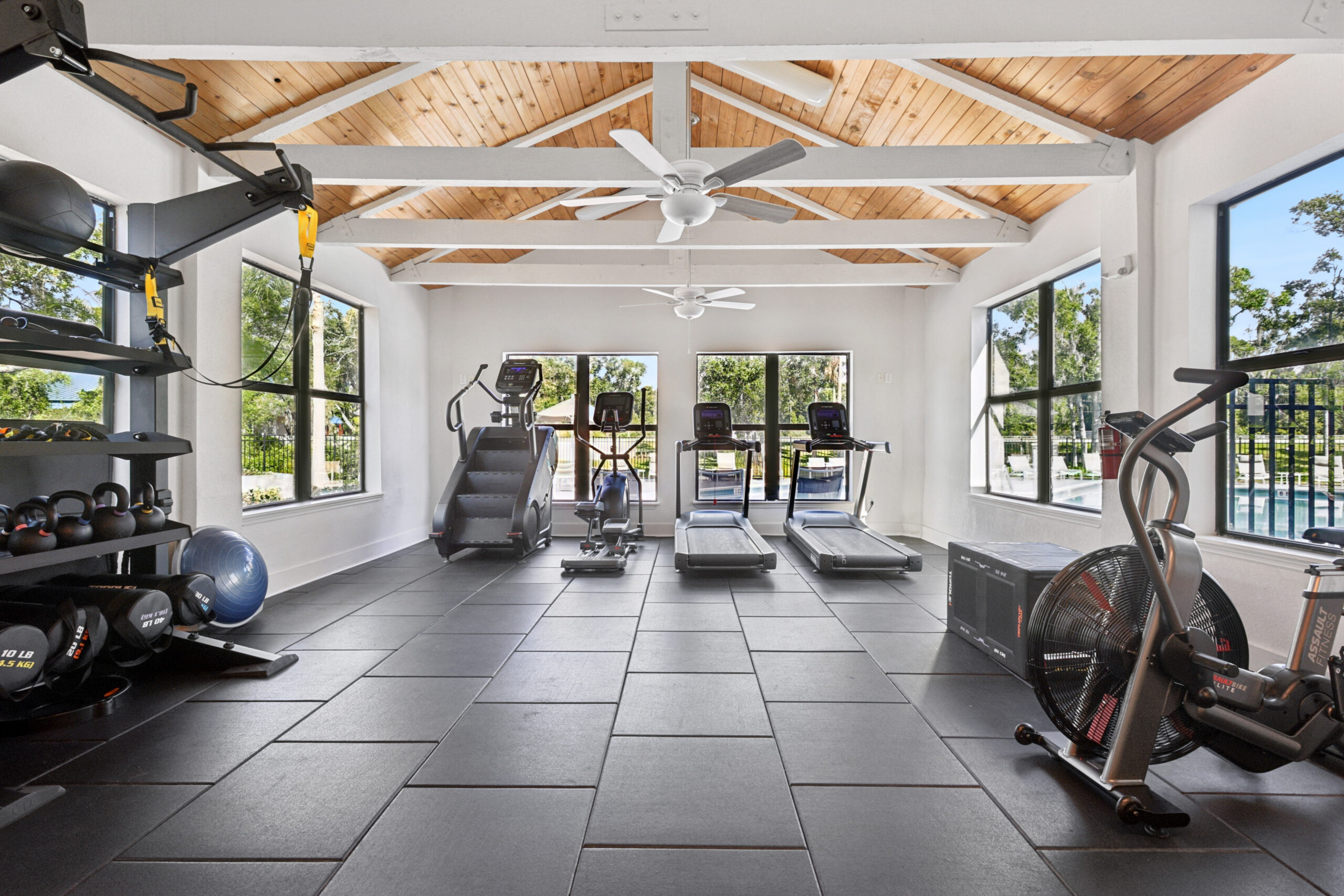 Fitness Center with strength and cardio equipment