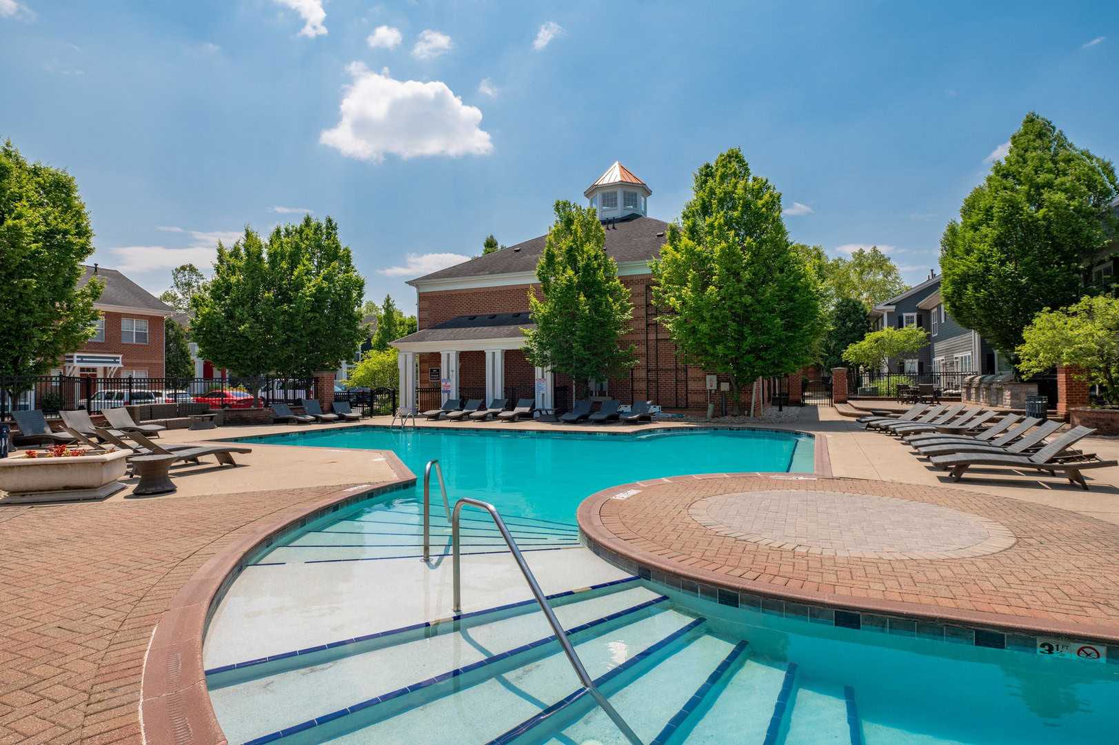 Large outdoor pool to cool off after a long day