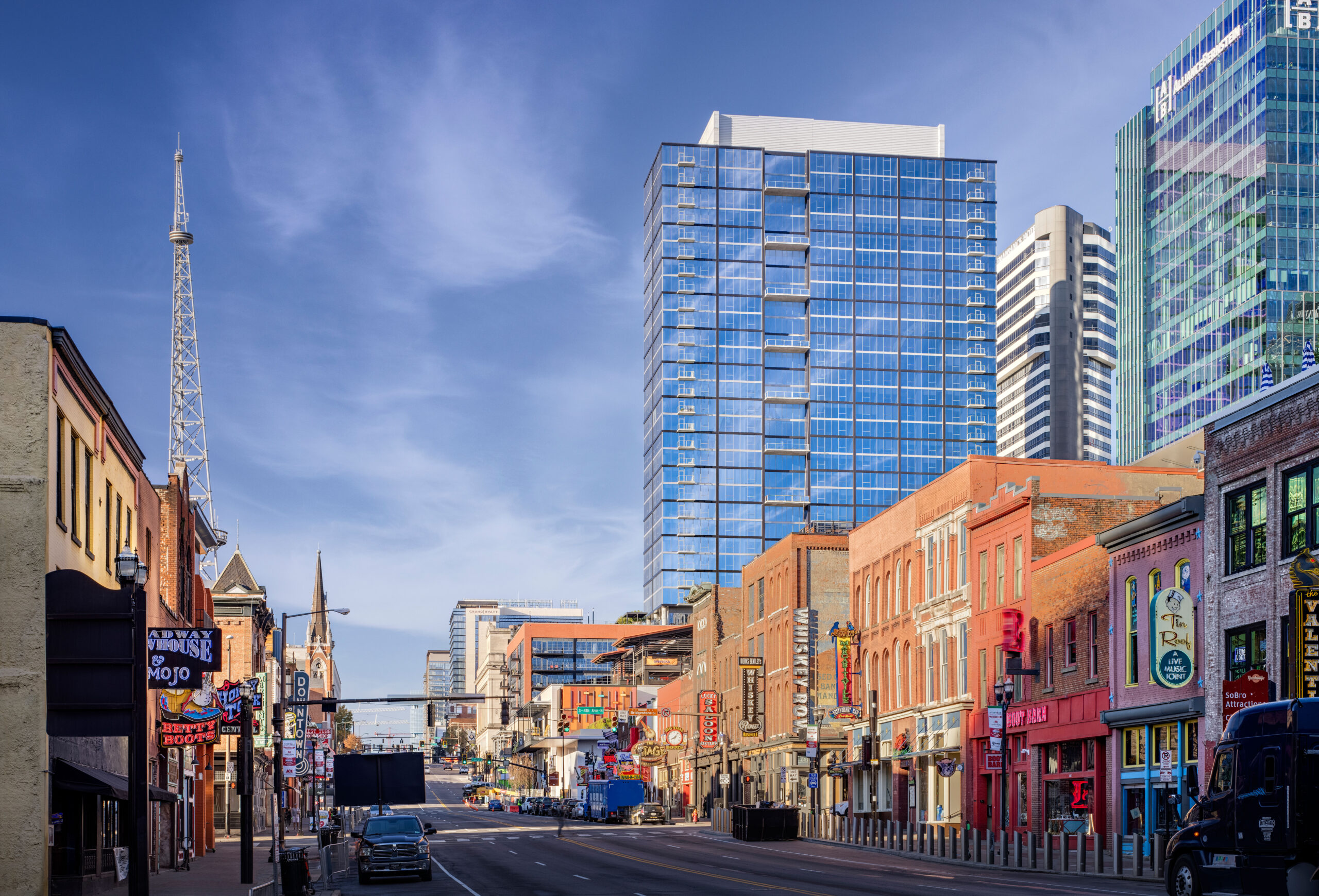 Broadway in Nashville. Notable Broadway Nashville bars with unique themes, celebrity ownership, and distinctive atmospheres