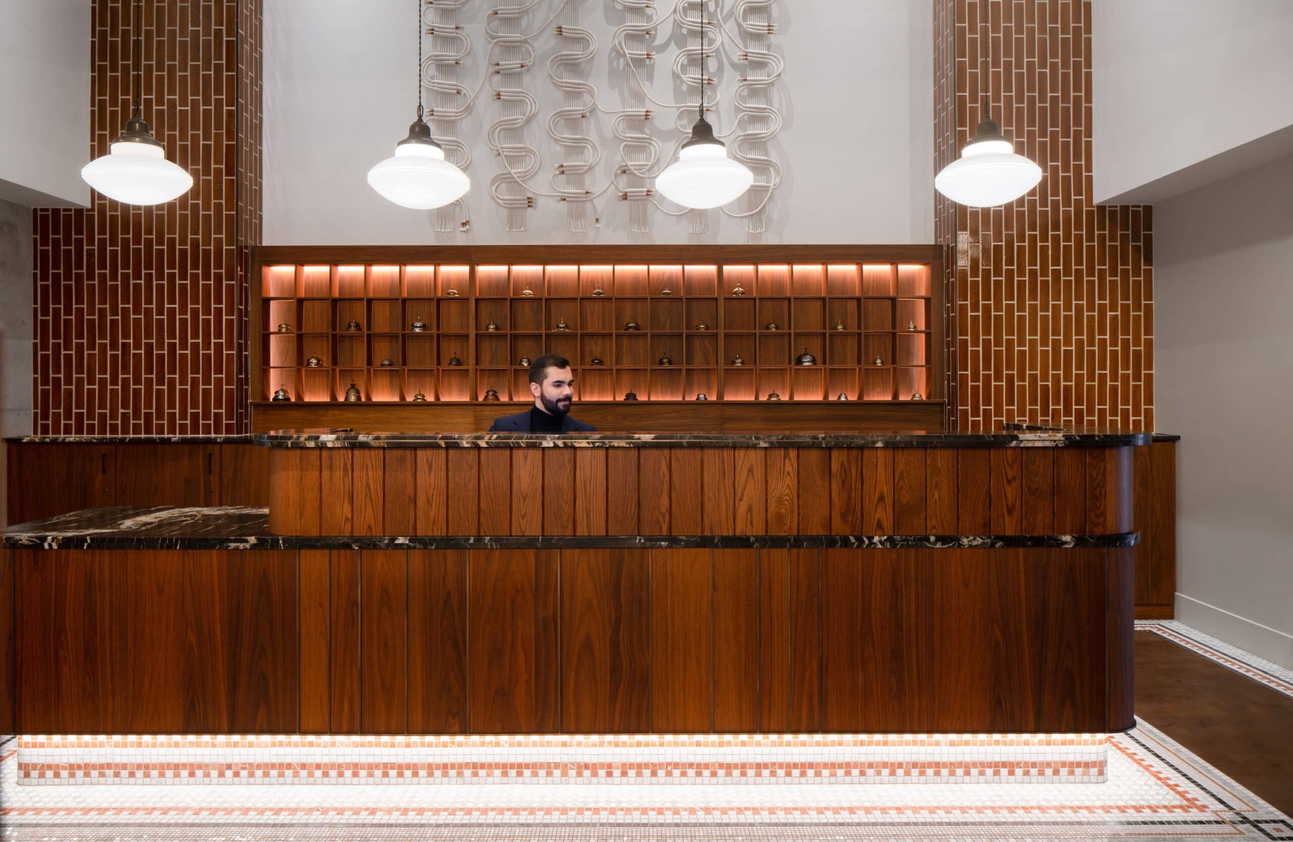 Concierge at The George front desk